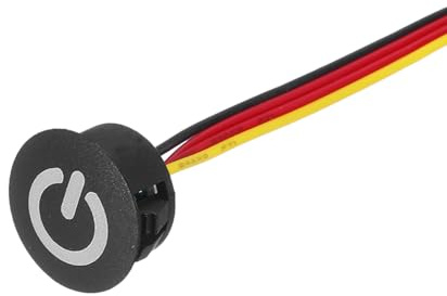 sourcing map DC 5V Touch Dimmer Interruttore 16mm Diametro Snap-in Mount Nero per Luci LED Striscia Luci