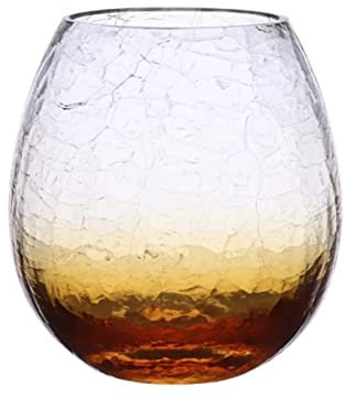 caihuashopping Wassergläser Kreative Trinkgläser EIS Crack Gradienten Farbe Gläser for Champagner Drinkwaren Tassen und Becher Whiskyglas Gläser Trinkglas (Color : Orange)