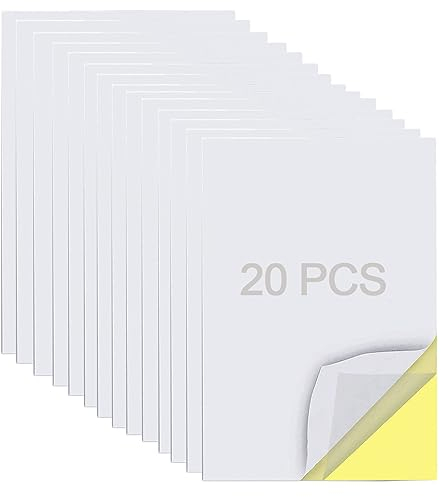 KAIHENG transparentes doppelseitiges Klebeband, A4-Format, extra stark klebende doppelseitige Klebebandblätter mit gelbem Liner für DIY-Partys/Kunst/Basteln/Dekorationsklebeband für Zuhause (20)