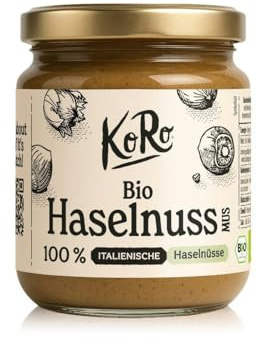 KoRo - Crema di nocciole bio 250 g - 100% nocciole - senza olio di palma - come topping o sul pane