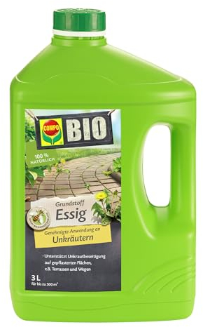 COMPO Bio Grundstoff Essig - zur Unkrautbeseitigung - 100% natürlich - 3 L für 500m2, gelblich