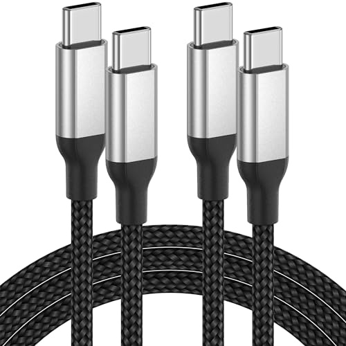 USB C auf USB C Kabel 1m, [2 Stück] PD USB C Ladekabel Schnellladekabel | 60W/3A Typ C Datenkabel für iPhone 15/15 Pro/15 Pro Max MacBook iPad Pro Air Huawei Samsung Galaxy S23 S22 Switch