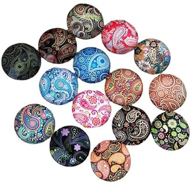 200 Stück Glasnuggets Bunt Gemischte Farbe Glassteine Glassteine Bunt Zum Basteln Muggelsteine Bunt Für DIY Halskette Anhänger Foto Schmuckherstellung (4,8MM)