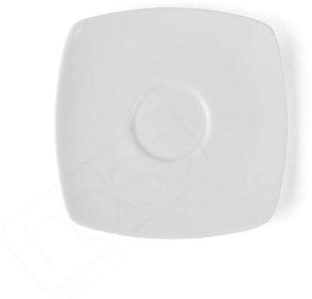 Holst Porzellan FD 015 - Piattino rettangolare in porcellana, 15 cm, M51, 16 x 16 x 2 cm, 6 pezzi, colore: Bianco