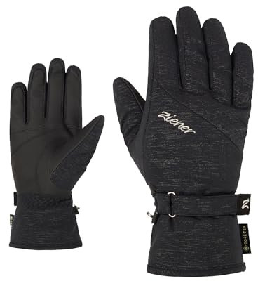 Ziener Damen Klaire Ski-Handschuhe/Wintersport | Gore-Tex, sehr warm, Black Ink Spark, 7