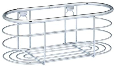 WENKO Wandregal aus Edelstahl Tresina – silberfarben – L 26 x H 10,5 x T 14 cm
