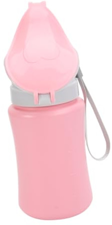 Tragbare Urinalflasche für Kinder, Auto Urinal, Pp, Rosa | Reisen, mit Cartoon Form, Leichtes Design, Geeignet für Babys und Kinder
