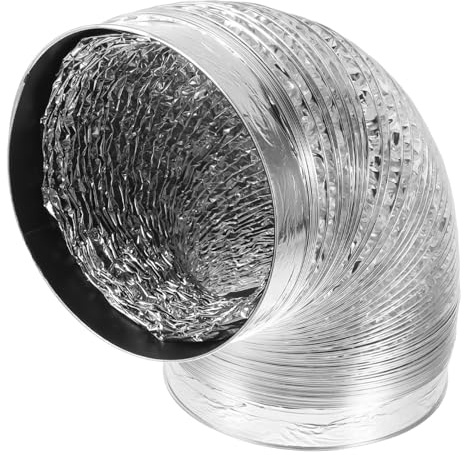 IMIKEYA Abluftschlauch Für Wäschetrockner Flexibler Aluminiumschlauch Robuster Schutz Langer Schlauch Für Lüftung Heizung Und Kühlung Doppelwanddesign Verstellbarer Teleskopschlauch Effekt