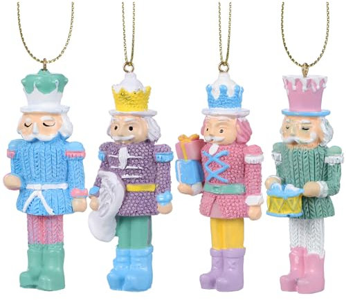 VALICLUD 4pièces Casse-Noisette Décorations pour Noël Figurines et Soldats Casse-Noisette Ornements Sapin de Noël