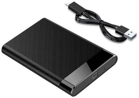 QINZITAO Caja de discos duros externos de velocidad rápida con USB 3.0, USB 2.0 3.1 y SATA3.0 de 5 Gbps para discos duros de 2.5 pulgadas