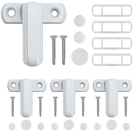 Fönsterhandtag för vridbara fönster | flerpack skjutdörrlås, robust aluminiumlegering-låslås för inbrottsskydd barnsäkerhet