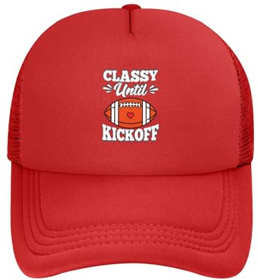 Classy Until Kickoff Classic Baseball Cap Breathable Adjustable Outdoor Men Women5 Red