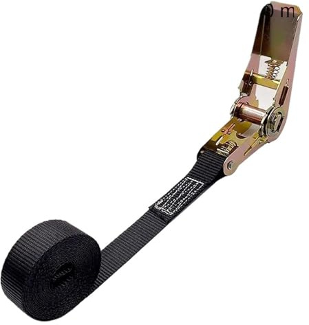 Con artigli cinghia a cricchetto utile for carichi pesanti 25 38 50 mm * 2 5 10 m cinghie di fissaggio parti auto fascia serraggio ancoraggio del carico(BLACK25MMX10M)