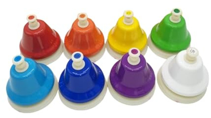 ZYIHNIRB Tischglocken für Kinder, Musikinstrument, Chromatisches Lernspielzeug, 8 Teiliges Set