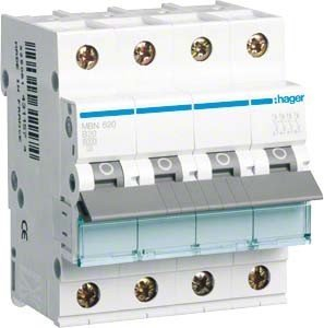 Leitungsschutzschalter 3p+N, B-20A, 6kA MBN620 3250614310867 Hager