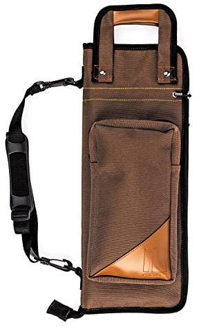 ProMark Drum Stick Bag - Transport Deluxe Drumstick Holder - Drum Sticks Holder Made from Weatherproof Ballistic Nylon and Synthetic Leather - Drumstick Bag Mounts to Tom Drum