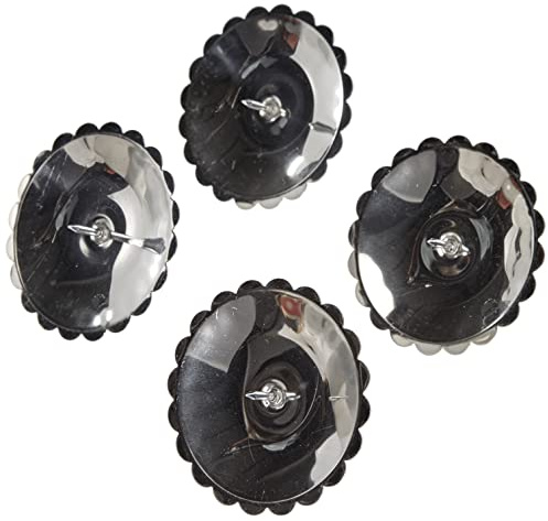 Riffelmacher 10702 - Adventskerzenhalter silber, Durchmesser 6 cm, 4 Stück im Beutel, Adventskranz, Weihnachten, Dekoration, Stecker, Gesteck