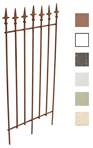 CLP Metall-Rankgitter Elisa I Größe: 100 x 50 cm, Stabstärke 0,7 cm I Rankhilfe für Kletterpflanzen I erhältlich, Farbe:antik braun