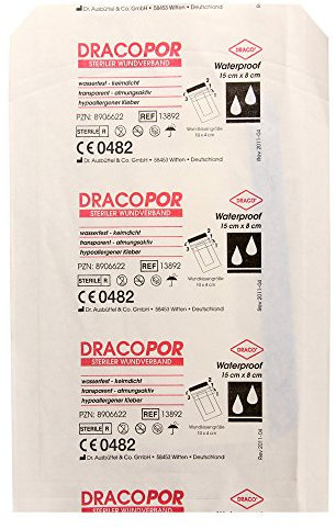 DRACOPOR waterproof Wundverband 8x15 cm steril 1 St
