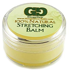 Gauge Gear Ear Stretching Balm | 10 ml Jar | Piercing Aftercare | Stretched or Damaged Skin Care | All Natural Moisturizing Salve w/Jojoba