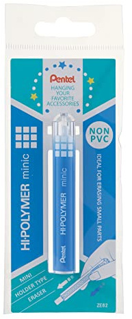 Pentel Minic ZE82 Radierer, kompakt, 1 Stück, Blau