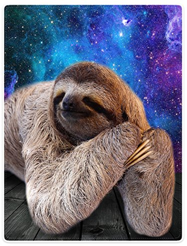 YISUMEI Decke 125x200 cm Kuscheldecken Sanft Flanell Weich Fleecedecke Bettüberwurf Faultier Holzmaserung Galaxy