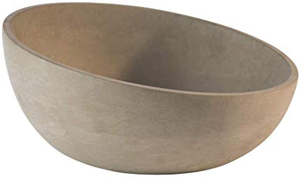 APS Ciotola Element - Ciotola in calcestruzzo di alta qualità con parte inferiore adatta ai mobili - Impilabile e con le dimensioni Ø: 29,5 x H: 8,5 cm / 14,5 cm per 2,5 litri, rotonda e smussata