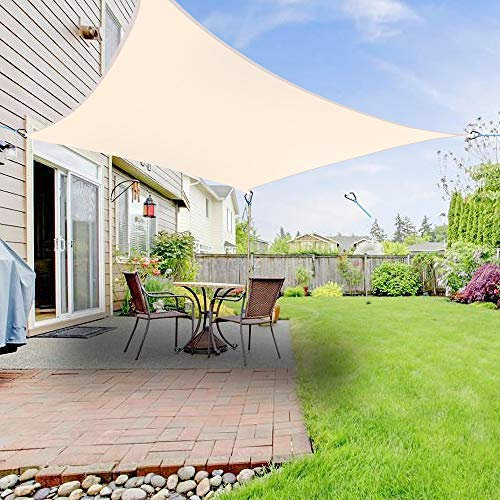 Green Bay Sun Sail Shade Canopy Awning for Outdoor Patio Garden 3mx3m Square in Cream