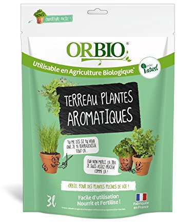 ORBIO Terreau Plantes Aromatiques - 3L OBITCARO3