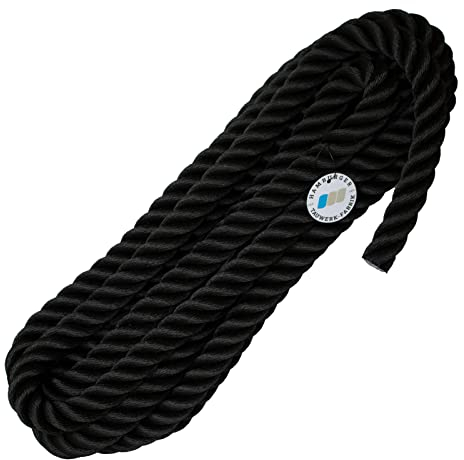 HAMBURGER TAUWERK-FABRIK EST. 1901 Handlaufseil 40mm -Soft Touch - 4fach geschlagen Farbe: schwarz