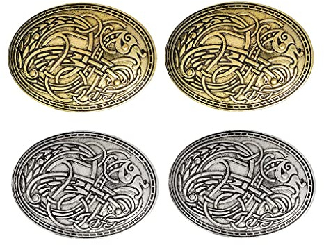 chiwanji 4Pcs Pin Amulett Schweden Skandinavische Drachenbrosche Damenschmuck
