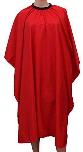 minkissy Wasserdichtes Friseur Cape FüR Erwachsene Haarschneidekap Mit Volle LäNge Schutz Antistatisch Und Weich Ideal FüR Barber Shop Und Zuhause (Rot, 140 X 100 Cm)