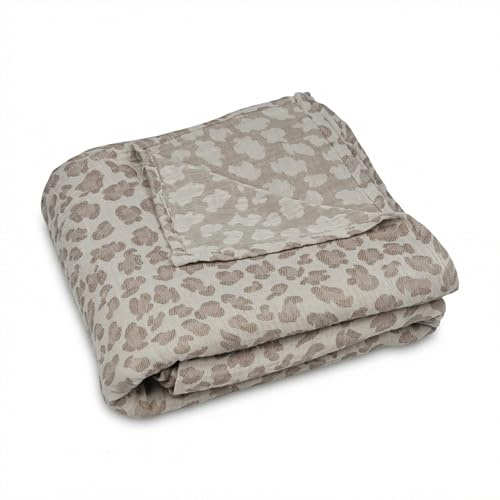 SCHMUSEWOLKE Kuscheldecke Musselin Natur - 100% Baumwolle Bio-kbA - Kuschelig weich - 200x150cm