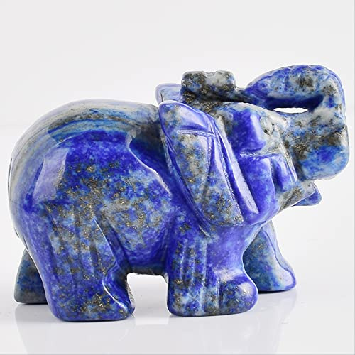 2 Zoll Elefantenfiguren Handwerk Geschnitzte Naturstein Lapislazuli Elefant Mini Tiere Statue Für Wohnkultur
