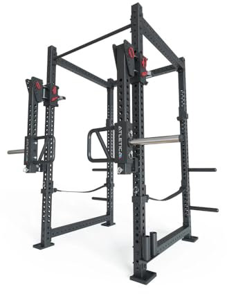 ATLETICA R8-Slate Power Rack | Jammer Arms, Safety Straps, J-Hooks, Bar Holder & Weight Pins | 226 cm Höhe | 123x123 cm Fläche | 206 kg | Modular