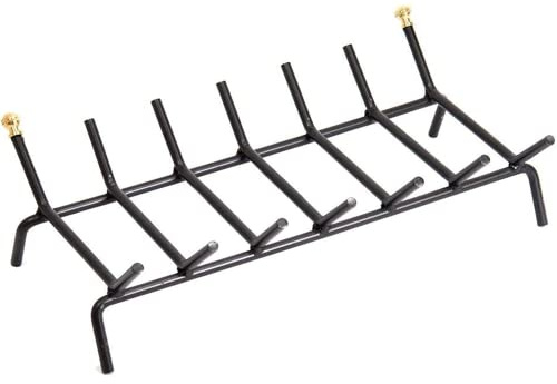 Brucialegna Per Camino Rettangolare 54x32x15 cm Modello Ferro Pesante, Brucialegna in acciaio inox Zincato Resistente al Calore, Attrezzi Camino Ideale Per Camino e Stufe a Pellet