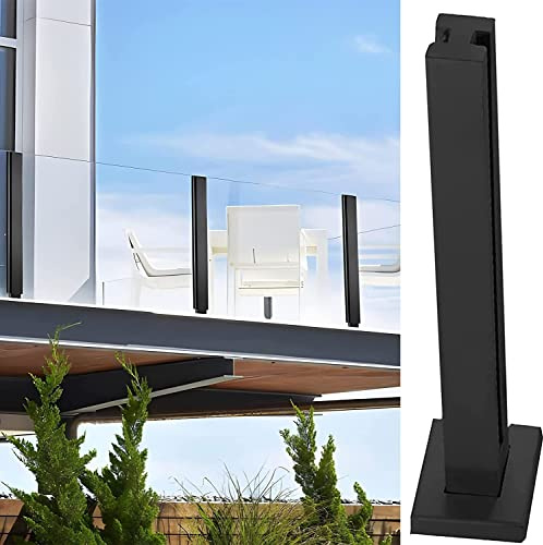 Système de poteau de garde-corps de clôture de panneau de verre Balustrade en verre Poteau de garde-corps en verre, 65 75 85 95 105 115 cm Système de balustrade en verre de pont de patio en acier inox