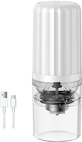 Moulin électrique pour haricots et épices – Broyeur portable rechargeable par USB, moulin à café sans fil, machine à broyage silencieuse, amovible, épaisseur réglable, broyage du café
