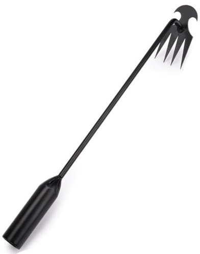 Hoopever Unkrautentferner, 50,8 cm, Unkrautentferner, 4 Krallen, Unkrautentferner, Handgrasentferner, Werkzeug, Handjäter, Weg, Unkrautjäter, Werkzeug für Garten, Hof, Bauernhof, Pflanzen, Edelstahl,