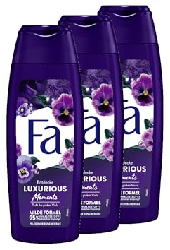 FA Duschgel Luxurious Moments (3x 250ml) 95% Inhaltstoffe natürlichen Ursprungs, pflegende Duschcreme für eine wunderare Reise mit luxuriösen Duft nach pinken Viola