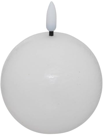 Atmosphera - Bougie boule led molia d.8cm blanc