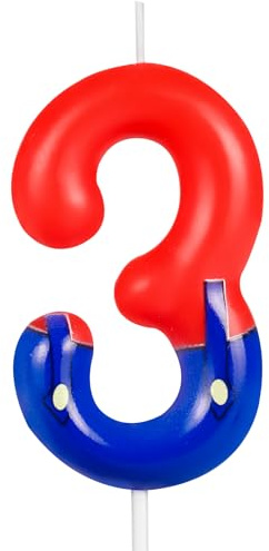 Birthday Candles, Cake Decorations Birthday Mario, Mario Decorations Party Birthday 3 Years, Birthday Candles Numbers 3, Candles Cake Topper for Children Girls Boys