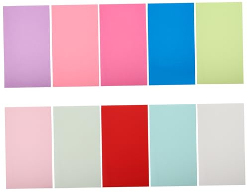 Tofficu 10piezas Traje De Cuero De Gelatina Sintético Láminas De Cuero Pu De Color Sólido Para Materiales De Bricolaje Accesorios De Diy