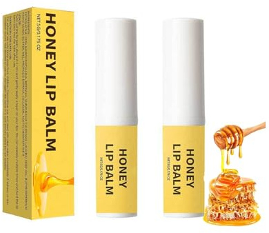 Honig-Lippenbalsam, natürlicher Honig-Lippenbalsam, Feuchtigkeitscreme für rissige, rissige, trockene Lippen, Lippenpeeling, feuchtigkeitsspendende Lippenmaske, Lippenpflegeprodukte, beruhigt und