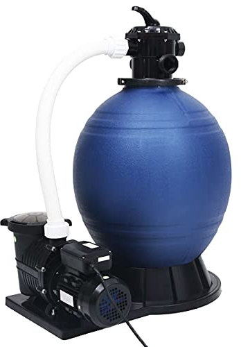 Xichuzi Filtro de Arena válvula de 7 vías y Bomba, Depuradora Piscina Arena, Filtro Piscina, Bomba De Picina, de 1000 W Azul y Negro