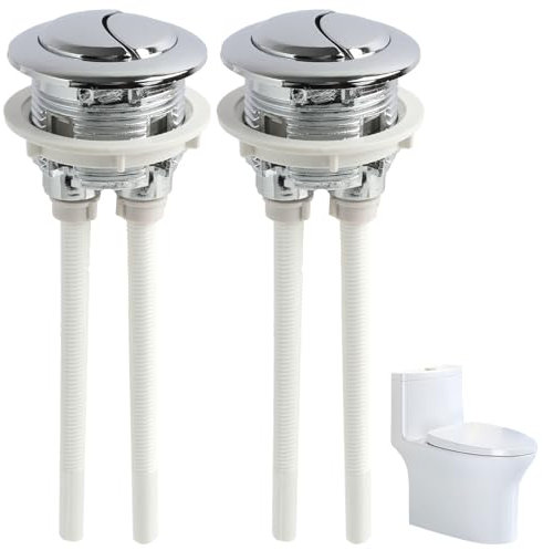 Botón de descarga para inodoro de dos piezas de 38 mm, botón de descarga para inodoro de doble descarga, diseño que ahorra agua, instalación sencilla.