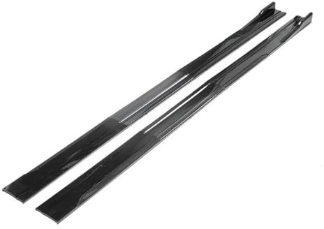 Seitenschweller 8 STÜCKE Auto Seitenschweller Einstellbare Stoßstange Kohlefaser Modifiedextension Rocker Plate Lippe Für Kia Splitter(2m Black)