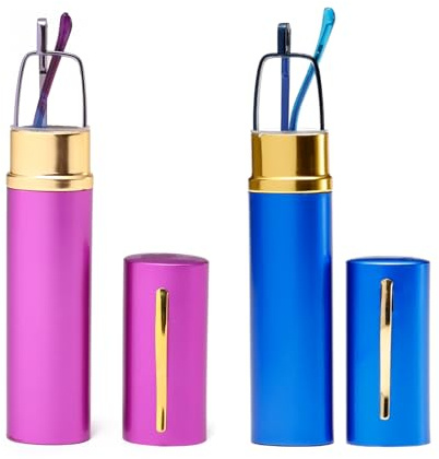 OWTXIS Lunettes de lecture bloquant la lumière bleue lecteurs de poche minces avec étui à clip pour stylo mini lecteurs légers