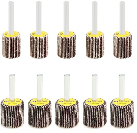 ChgImposs 10 Pcs Abrasive Flap Wheel Sander Set, 80 Grit Sanding Wheel, Aluminum Oxide Sanding Flap Wheel for Grinding and Polishing, 20mm+25mm