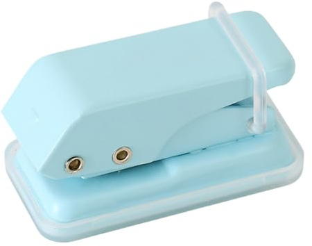 Lochstanzer, Bastelwerkzeug, 5,6 x 2,8 cm, Easy-Punch Scrapbooking-Gerät, Precision Cutting Design, kompakt gebaut, ideal für Bücher, Grußkarten, Fotoalben, Blau/Pink